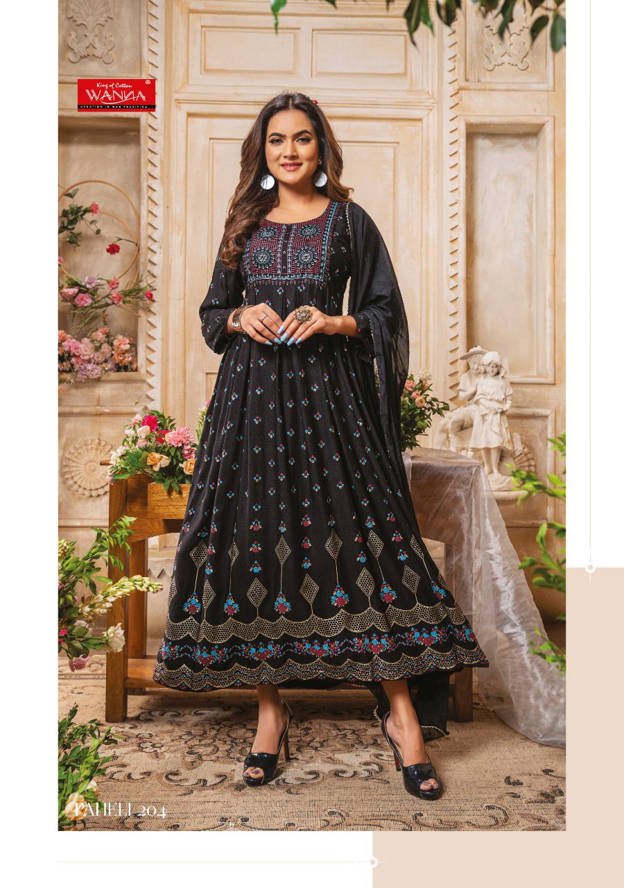 Wanna Paheli 2 Fancy Festive Wear Heavy Rayon Kurtis With Dupatta Collection